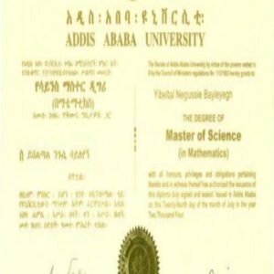Diploma Degree From Addis Ababa University Online