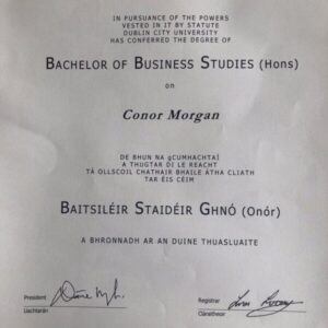 Diploma Degree From Dublin City University